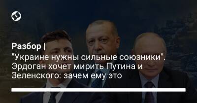 Разбор | "Украине нужны сильные союзники". Эрдоган хочет мирить Путина и Зеленского: зачем ему это