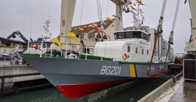 Во Франции на воду спустили первый катер морской охраны, построенный для украинских пограничников