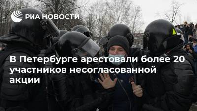 В Петербурге арестовали более 20 участников несогласованной акции