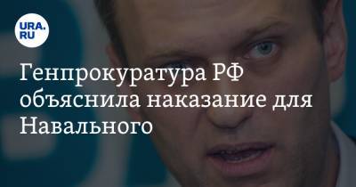Генпрокуратура РФ объяснила наказание для Навального