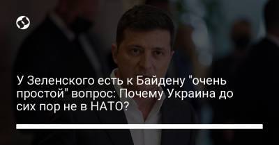 У Зеленского есть к Байдену "очень простой" вопрос: Почему Украина до сих пор не в НАТО?