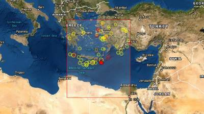 Серия землетрясений произошла у берегов Греции
