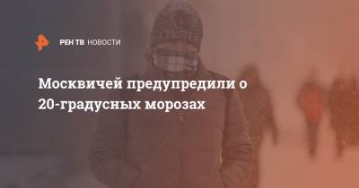 Москвичей предупредили о 20-градусных морозах