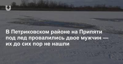 В Петриковском районе на Припяти под лед провалились двое мужчин — их до сих пор не нашли