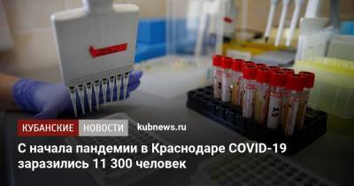 С начала пандемии в Краснодаре COVID-19 заразились 11 300 человек