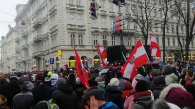 "Ни маске, ни дистанции, ни совести": в Австрии тысячи людей вышли на акции против карантина