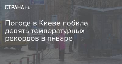 Погода в Киеве побила девять температурных рекордов в январе