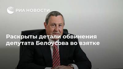 Раскрыты детали обвинения депутата Белоусова во взятке