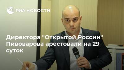 Директора "Открытой России" Пивоварова арестовали на 29 суток