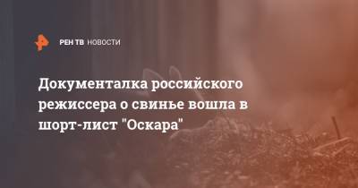 Документалка российского режиссера о свинье вошла в шорт-лист "Оскара"