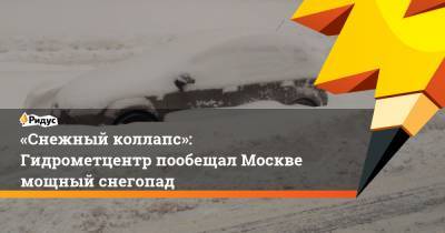 «Снежный коллапс»: Гидрометцентр пообещал Москве мощный снегопад