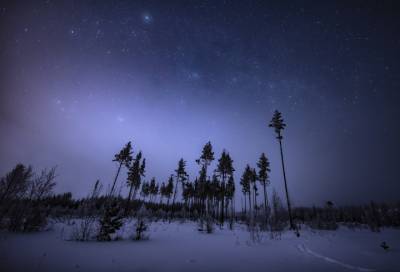 Завораживающая красота: звезды над озером Волоярви в Ленобласти поразили фотографа