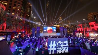 Видео: в ОАЭ масштабно отпраздновали выход аппарата «Надежда» на орбиту Марса