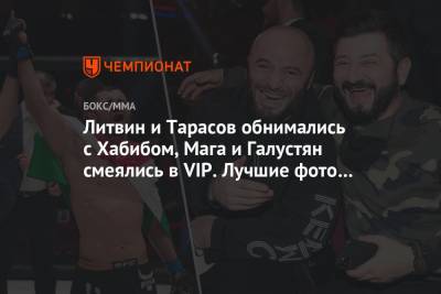Литвин и Тарасов обнимались с Хабибом, Мага и Галустян смеялись в VIP. Лучшие фото EFC:33