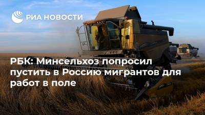 РБК: Минсельхоз попросил пустить в Россию мигрантов для работ в поле
