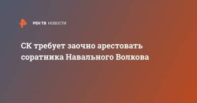 СК требует заочно арестовать соратника Навального Волкова