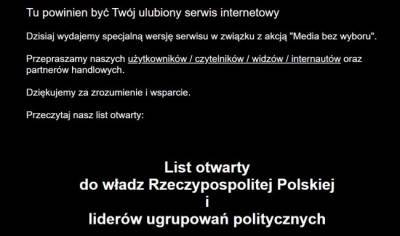 В Польше началась общенациональная акция протеста СМИ из-за налога на Covid