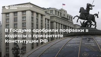 В Госдуме одобрили поправки в кодексы о приоритете Конституции РФ
