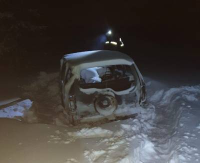 В Усинске в сгоревшем автомобиле обнаружены останки человека
