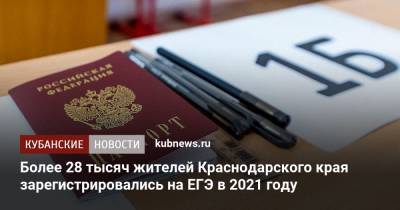 Более 28 тысяч жителей Краснодарского края зарегистрировались на ЕГЭ в 2021 году