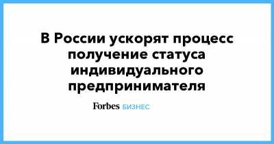 В России ускорят процесс получение статуса индивидуального предпринимателя