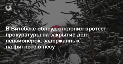 В Витебске облсуд отклонил протест прокуратуры на закрытие дел пенсионерок, задержанных на фитнесе в лесу