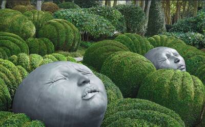 Огромные головы на кустах и ​​космические пейзажи: как выглядит сад эмоций во Франции