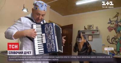 Ветеринар из Черновцов прославился на весь мир своими певчими дуэтами с четвероногими пациентами