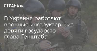В Украине работают военные инструкторы из девяти государств - глава Генштаба
