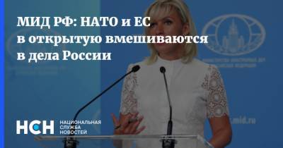 МИД РФ: НАТО и ЕС в открытую вмешиваются в дела России