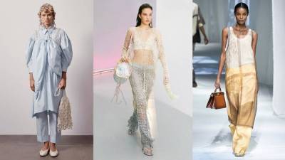 Платья поверх брюк — самая модная комбинация грядущего весеннего сезона - skuke.net - Sander