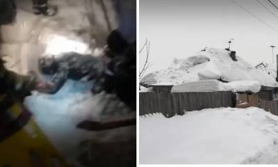 Женщину завалило снегом с крыши дома: ее спасли через 10 часов