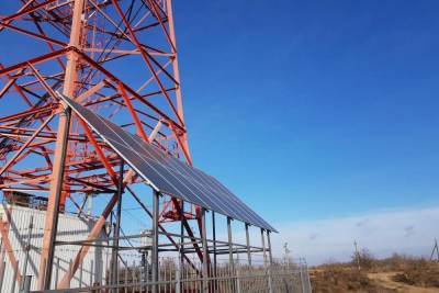 В Астраханской области базовая станция теперь потребляет энергию солнца