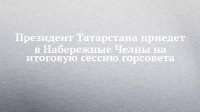 Президент Татарстана приедет в Набережные Челны на итоговую сессию горсовета