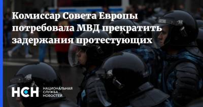 Комиссар Совета Европы потребовала МВД прекратить задержания протестующих