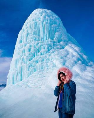 В Казахстане вырос ледяной вулкан