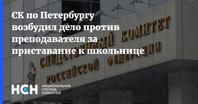 СК по Петербургу возбудил дело против преподавателя за приставание к школьнице