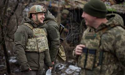 Зеленский побывал на передовой на Донбассе