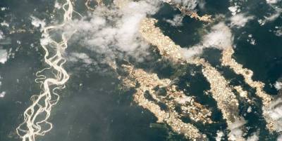 Астронавты NASA показали фото реки Амазонки из космоса, лес у которой вырубили золотоискатели - ТЕЛЕГРАФ