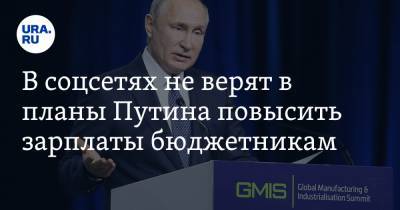 В соцсетях не верят в планы Путина повысить зарплаты бюджетникам. «Повысят, но будут ниже»