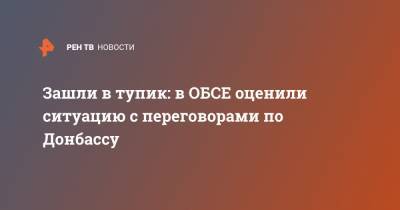 Зашли в тупик: в ОБСЕ оценили ситуацию с переговорами по Донбассу