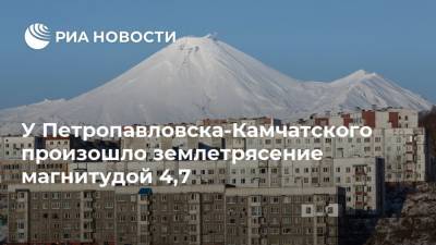 У Петропавловска-Камчатского произошло землетрясение магнитудой 4,7
