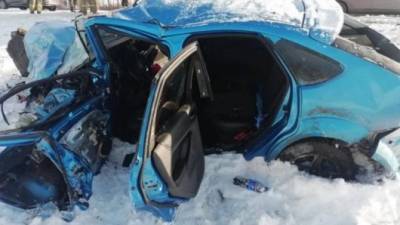 В Рязанской области столкнулись две иномарки, пострадало 4 человека