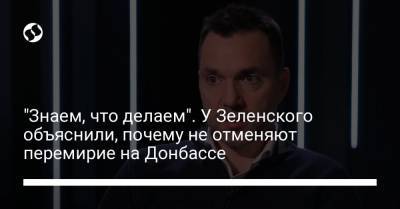 "Знаем, что делаем". У Зеленского объяснили, почему не отменяют перемирие на Донбассе
