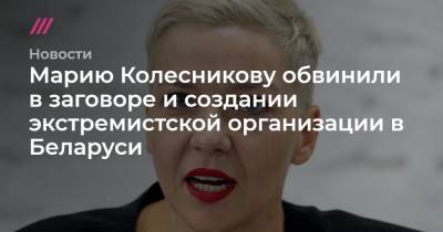 Марию Колесникову обвинили в заговоре и создании экстремистской организации в Беларуси