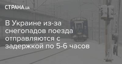 В Украине из-за снегопадов поезда отправляются с задержкой по 5-6 часов