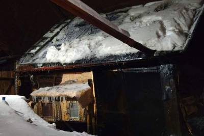 В Сафоново горела хозяйственная постройка: пожарные спасли домашнюю птицу
