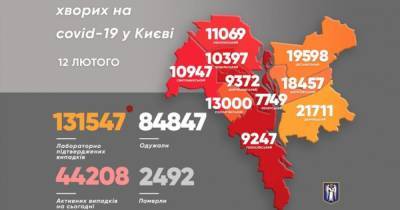 В Киеве за сутки COVID-19 заболело больше людей, чем накануне