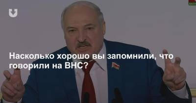 Было на ВНС или нет? Как вы запомнили, что говорил Лукашенко 11−12 февраля