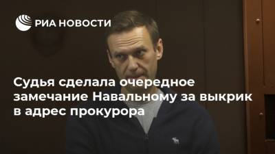 Судья сделала очередное замечание Навальному за выкрик в адрес прокурора